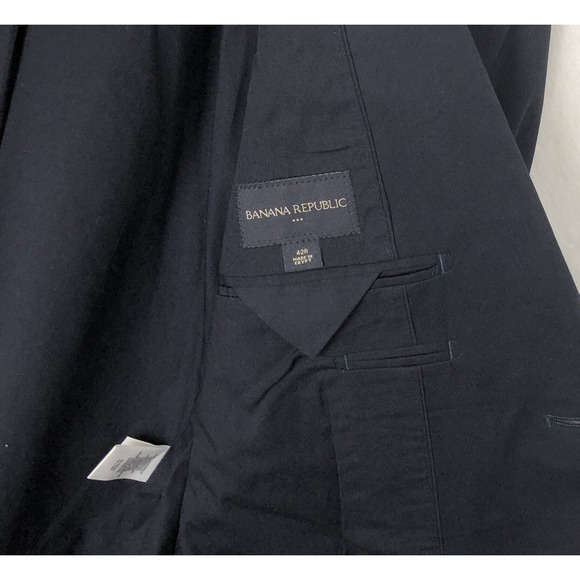NWT‎ BANANA REPUBLIC Jacket Mens 42R Blue 100% Cotton 2 Button Sport Coat Blazer - Picture 5 of 16